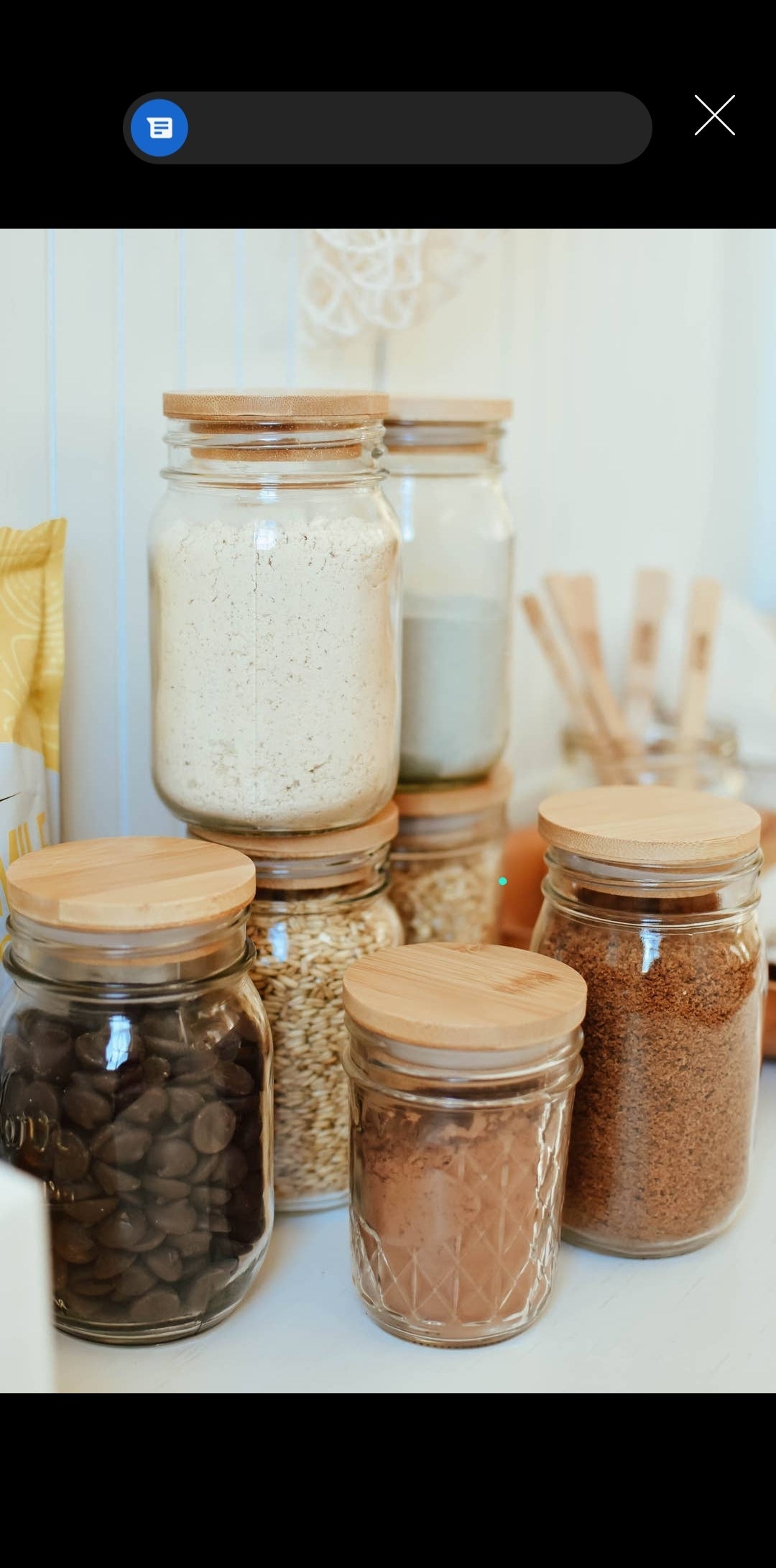 Bamboo Mason Jar Lids Wide Mouth